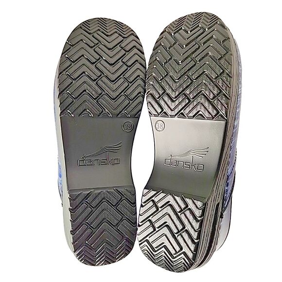 Dansko Professional Clog Blue Water Multicolor Patent Leather Sz EU 38 US 7.5 8 - Picture 7 of 8
